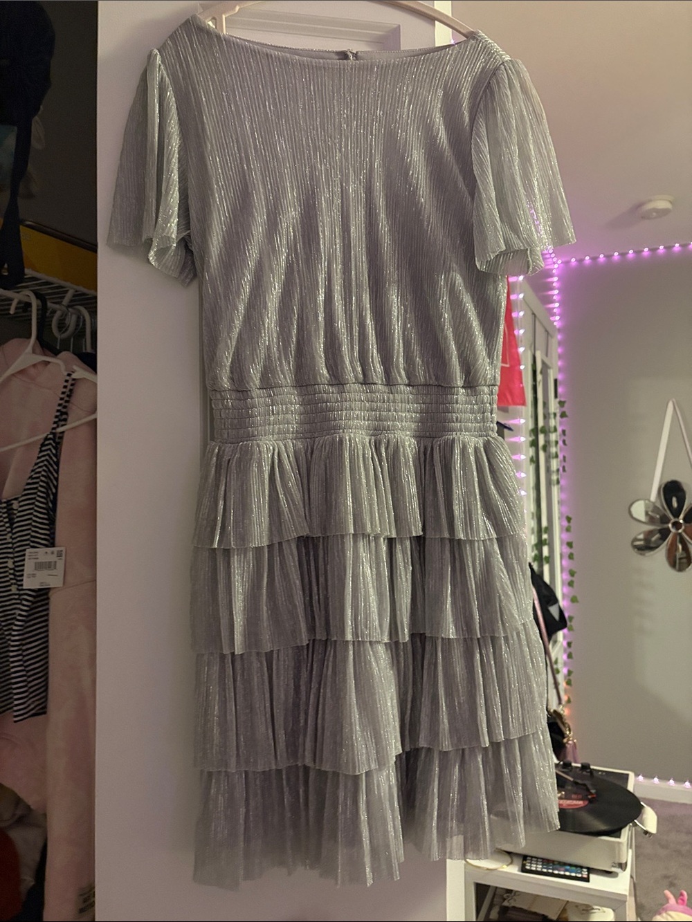 Gray sparkly dress
